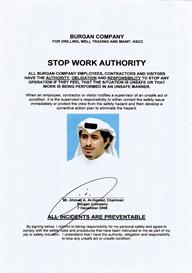 Stop Work Authority